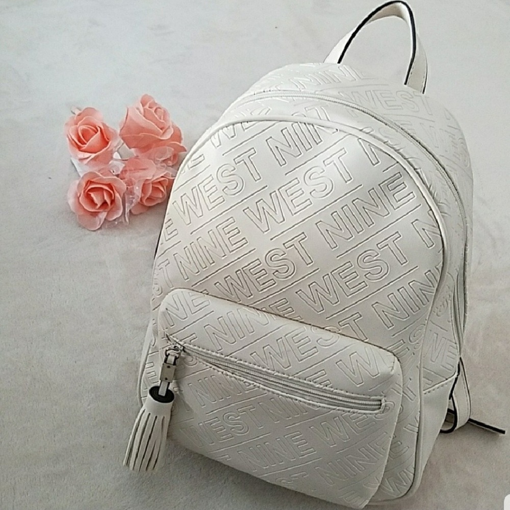 Nine West Logo White Backpack